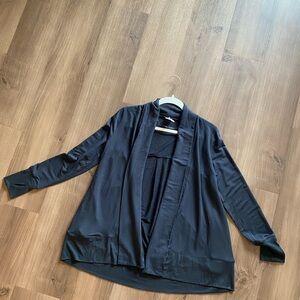 All in Motion Black Open-Front Cardigan